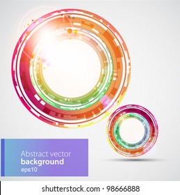 Abstract color technology circles. Vector