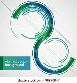 Abstract color technology circles. Vector