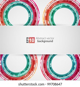 Abstract color technology circles. Vector