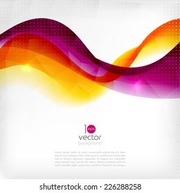 Abstract color template background with wave