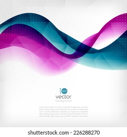 Abstract color template background with wave