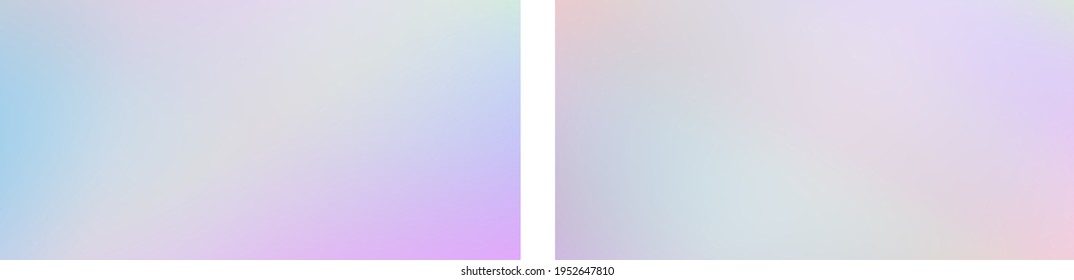 Abstract color tone gradient backround. Cold colors light tone vector illustration. Bright smooth blue and purple colors background vector set