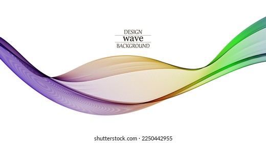 Abstract color transparent wave beautiful background, colorful wave design on white background
