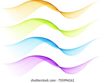Olas transparentes en color abstracto
