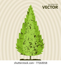 Abstract color tree background. Vector illustration