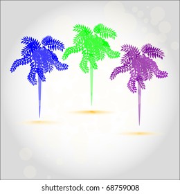 abstract color trees