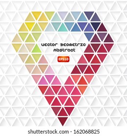 Abstract  color triangle background. Vector illustration, contains transparencies, gradients and effects.