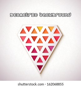 Abstract  color triangle background. Vector illustration, contains transparencies, gradients and effects.