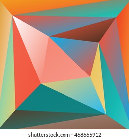 Abstract color triangle pattern in vector. For web, textile, prints.