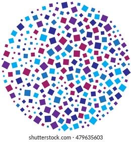 abstract color triangle vector design in circle
