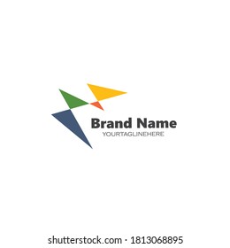 abstract color triangle vector icon illustration design