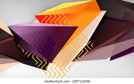 El color abstracto triangula el fondo geométrico. Mosaico triangular bajo estilo de poli. Ilustración del vector