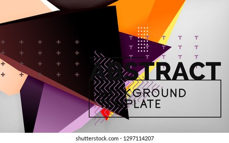 El color abstracto triangula el fondo geométrico. Mosaico triangular bajo estilo de poli. Ilustración del vector