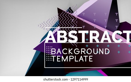 El color abstracto triangula el fondo geométrico. Mosaico triangular bajo estilo de poli. Ilustración del vector