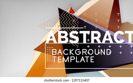 El color abstracto triangula el fondo geométrico. Mosaico triangular bajo estilo de poli. Ilustración del vector