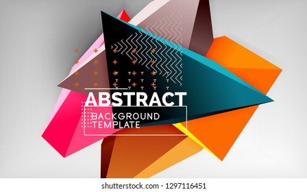 El color abstracto triangula el fondo geométrico. Mosaico triangular bajo estilo de poli. Ilustración del vector