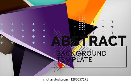 El color abstracto triangula el fondo geométrico. Mosaico triangular bajo estilo de poli. Ilustración del vector