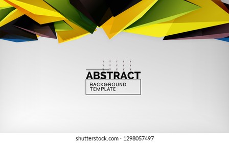 El color abstracto triangula el fondo geométrico. Mosaico triangular bajo estilo de poli. Ilustración del vector