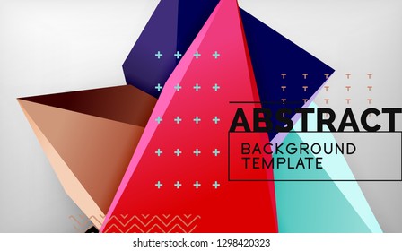 Abstrakte Dreiecke, geometrischer Hintergrund. Mosaik dreieckig Low-Poly-Stil. Vektorgrafik