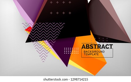 El color abstracto triangula el fondo geométrico. Mosaico triangular bajo estilo de poli. Ilustración del vector