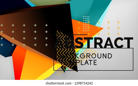 Abstrakte Dreiecke, geometrischer Hintergrund. Mosaik dreieckig Low-Poly-Stil. Vektorgrafik