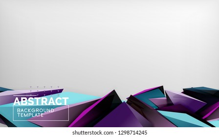 Abstrakte Dreiecke, geometrischer Hintergrund. Mosaik dreieckig Low-Poly-Stil. Vektorgrafik