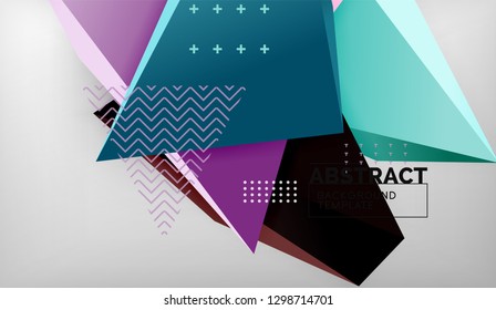 El color abstracto triangula el fondo geométrico. Mosaico triangular bajo estilo de poli. Ilustración del vector