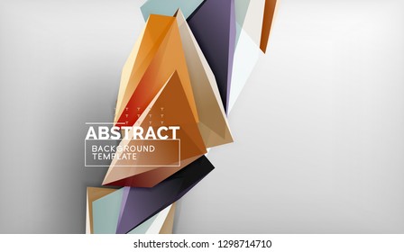 Abstrakte Dreiecke, geometrischer Hintergrund. Mosaik dreieckig Low-Poly-Stil. Vektorgrafik