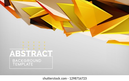 Abstract color triangles geometric background. Mosaic triangular low poly style. Vector illustration