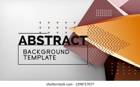 Abstract color triangles geometric background. Mosaic triangular low poly style. Vector illustration