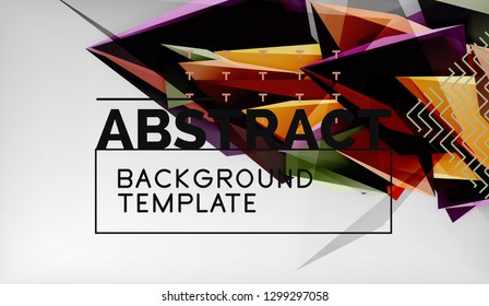 El color abstracto triangula el fondo geométrico. Mosaico triangular bajo estilo de poli. Ilustración del vector