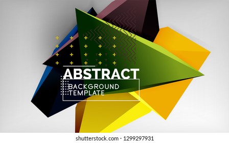 El color abstracto triangula el fondo geométrico. Mosaico triangular bajo estilo de poli. Ilustración del vector