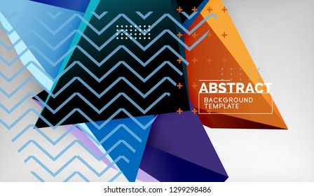 El color abstracto triangula el fondo geométrico. Mosaico triangular bajo estilo de poli. Ilustración del vector