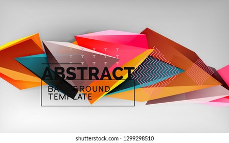 El color abstracto triangula el fondo geométrico. Mosaico triangular bajo estilo de poli. Ilustración del vector