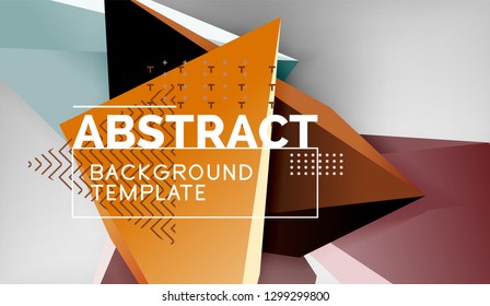 El color abstracto triangula el fondo geométrico. Mosaico triangular bajo estilo de poli. Ilustración del vector