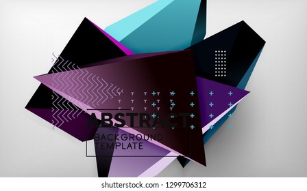 El color abstracto triangula el fondo geométrico. Mosaico triangular bajo estilo de poli. Ilustración del vector