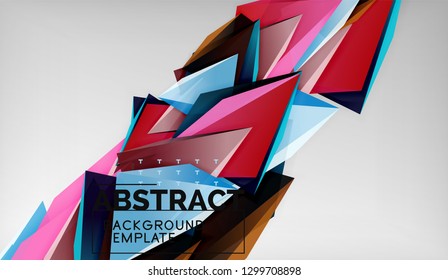 El color abstracto triangula el fondo geométrico. Mosaico triangular bajo estilo de poli. Ilustración del vector