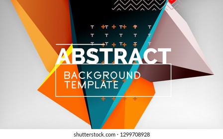 El color abstracto triangula el fondo geométrico. Mosaico triangular bajo estilo de poli. Ilustración del vector
