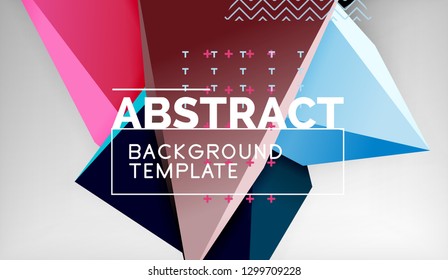 El color abstracto triangula el fondo geométrico. Mosaico triangular bajo estilo de poli. Ilustración del vector