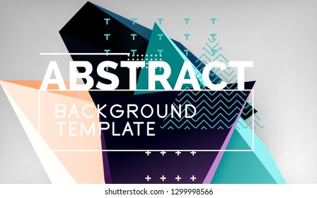 El color abstracto triangula el fondo geométrico. Mosaico triangular bajo estilo de poli. Ilustración del vector