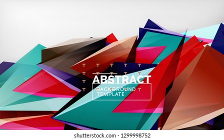 El color abstracto triangula el fondo geométrico. Mosaico triangular bajo estilo de poli. Ilustración del vector