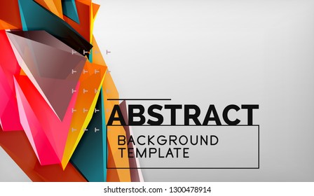 El color abstracto triangula el fondo geométrico. Mosaico triangular bajo estilo de poli. Ilustración del vector
