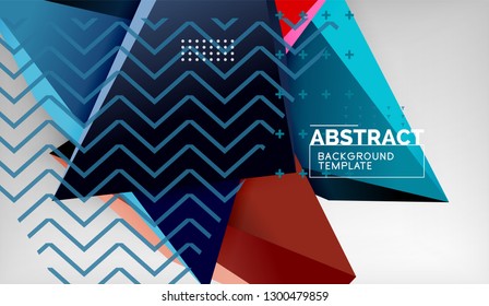 Abstrakte Dreiecke, geometrischer Hintergrund. Mosaik dreieckig Low-Poly-Stil. Vektorgrafik