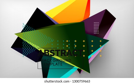 El color abstracto triangula el fondo geométrico. Mosaico triangular bajo estilo de poli. Ilustración del vector