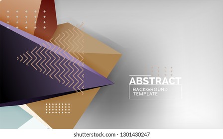 Fundo geométrico dos triângulos de cores abstratos. Mosaico triangular de baixo estilo poli. Ilustração vetorial