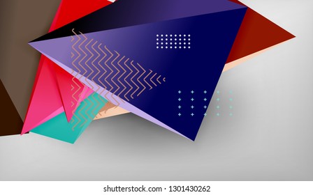 El color abstracto triangula el fondo geométrico. Mosaico triangular bajo estilo de poli. Ilustración del vector