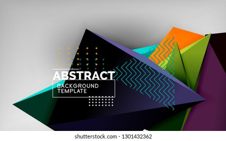 El color abstracto triangula el fondo geométrico. Mosaico triangular bajo estilo de poli. Ilustración del vector