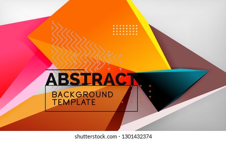 El color abstracto triangula el fondo geométrico. Mosaico triangular bajo estilo de poli. Ilustración del vector