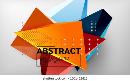 El color abstracto triangula el fondo geométrico. Mosaico triangular bajo estilo de poli. Ilustración del vector