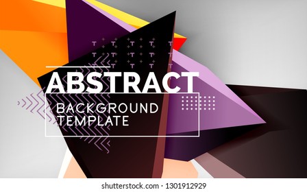 El color abstracto triangula el fondo geométrico. Mosaico triangular bajo estilo de poli. Ilustración del vector